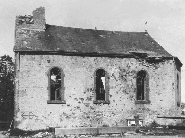 La Chapelle Sainte Barbe en janvier 1945.