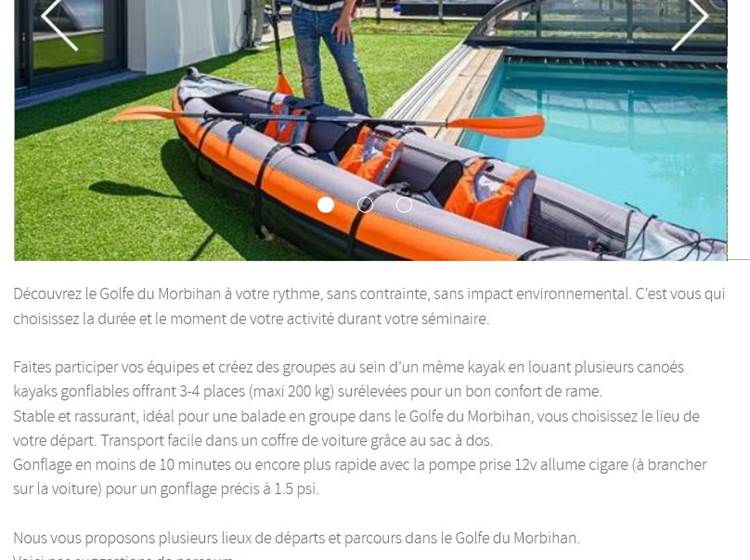 Notre Partenaire Location kayaks Golfe du Morbihan