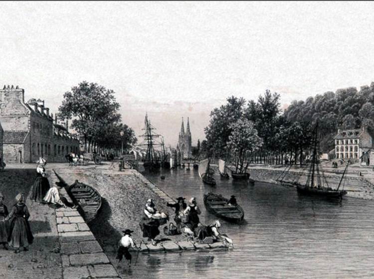 Port de Quimper au XIXème