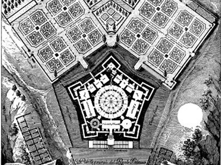 Plan des jardins du château