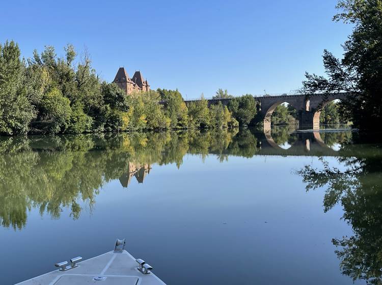Le Musée Ingres Bourdelle et le Pont Vieux de Montauban vus depuis le Treil