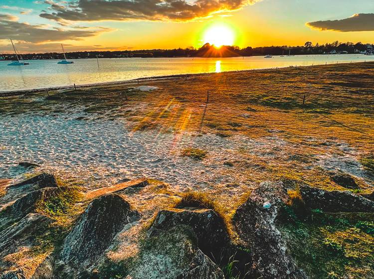 Coucher de soleil sur le port de La Forêt-Fouesnant