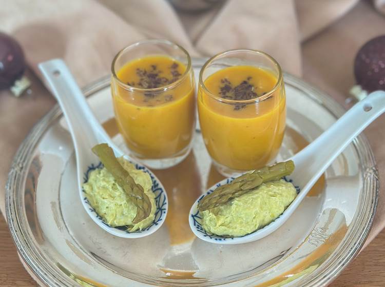 mise en bouche dîner réveillon Demeure du Porzou