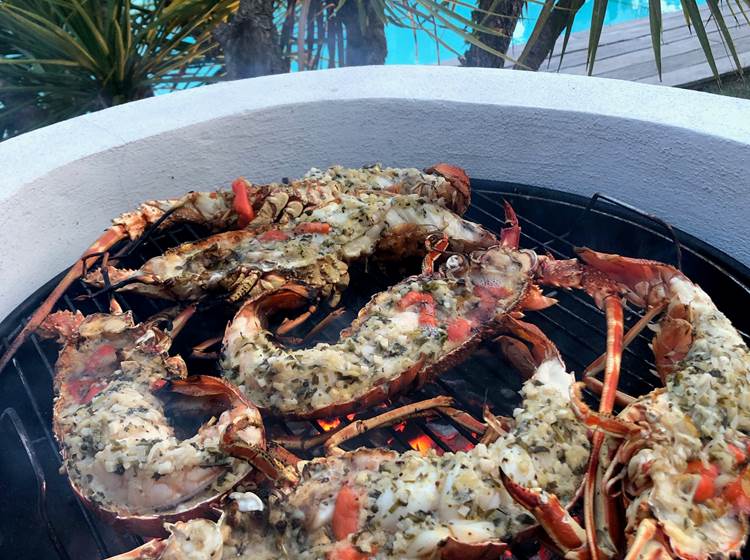 Langouste cuite au BBQ
