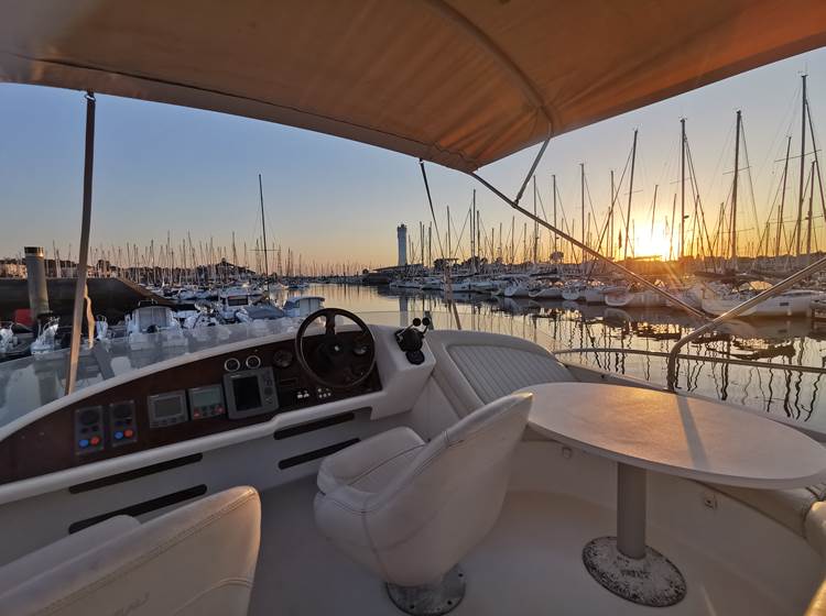 Coucher de soleil Jeanneau Prestige 36 FLY