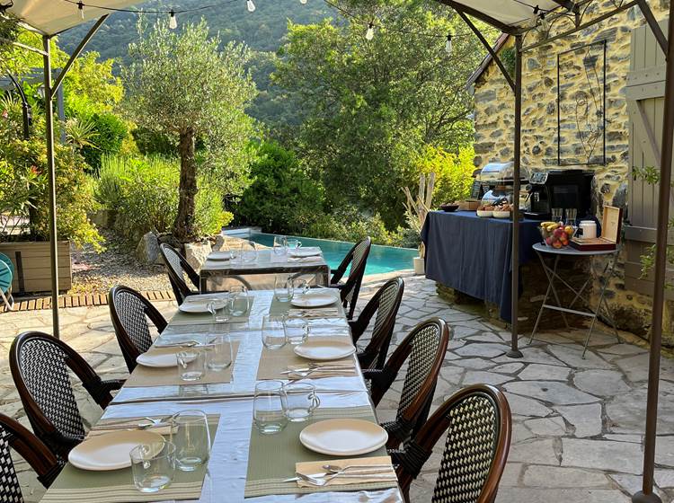 Terrasse du petit-déjeuner