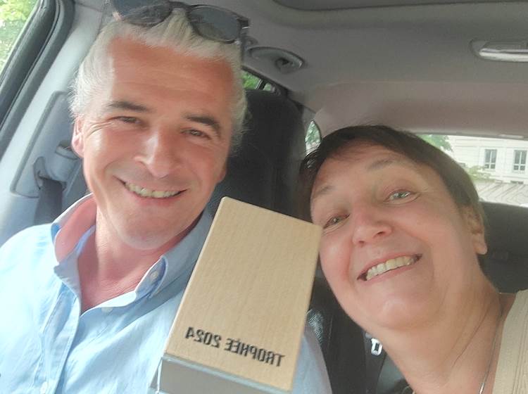 Mickaël et Christèle, l'équipe du Domaine, le jour du trophée 41 par Nature.