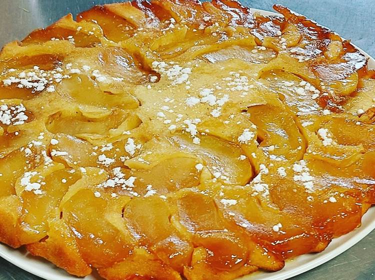 recette de tarte aux pommes renversée  Le Ranch des Lacs