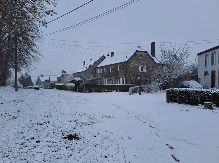 La Place du Baty sous la neige