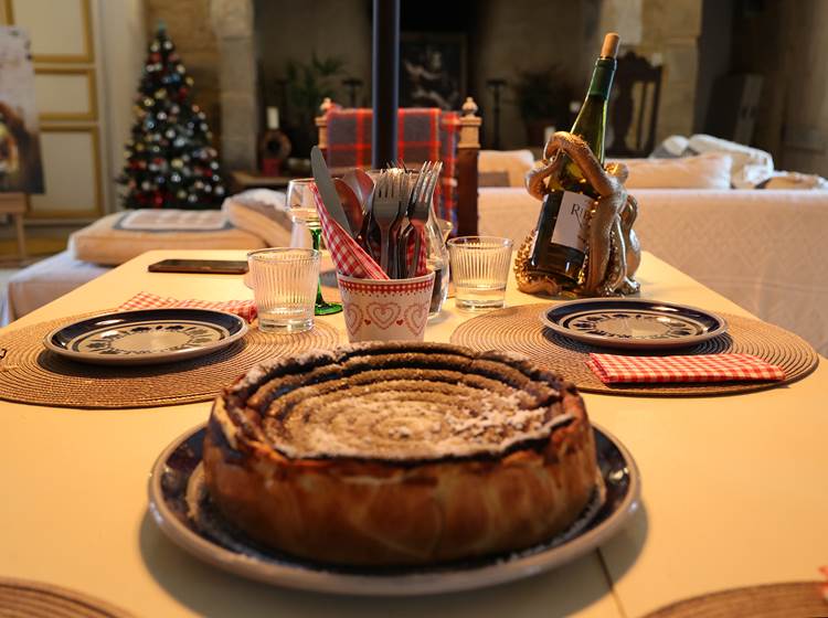 Repas alsacien servi au Château de Saint-Chamarand dans le Lot lors d’un séjour de groupe