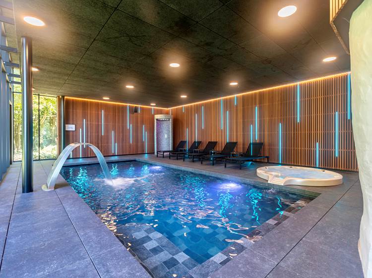 Swimming pool and jacuzzi