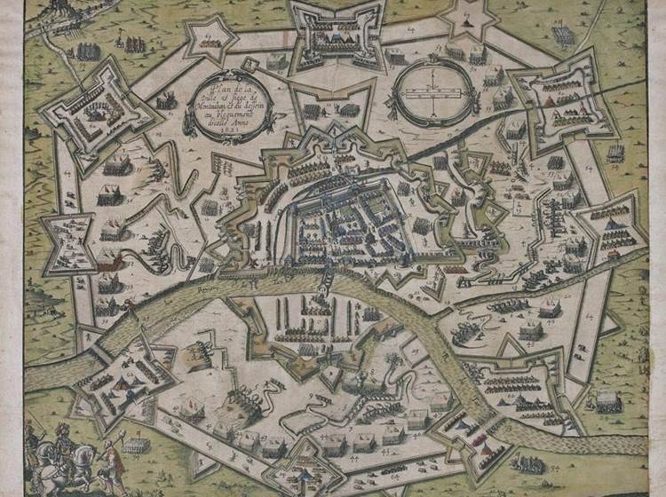 Magnifique plan du siège de Montauban (1621) conservé aux Archives Départementales du Tarn-et-Garonne