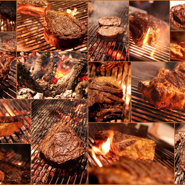 Les viandes, la spécialité de notre Chef Jules, une véritable passion - photo dégustation de différentes viandes bovines - Le Ranch des Lacs-photo-page