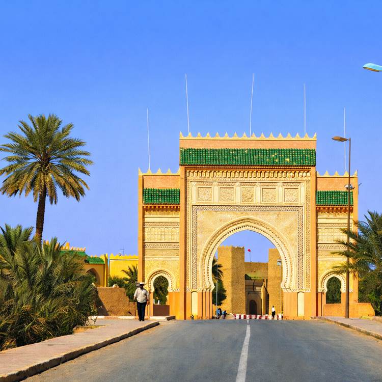 La porte de Rissani, l'une des plus belles du Maroc-photo-page