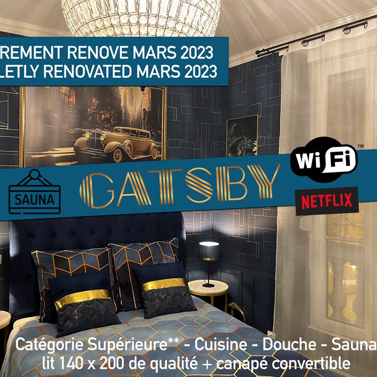 Appartement Le Gatsby - 1 lit 140 cm + 1 canapé convertible