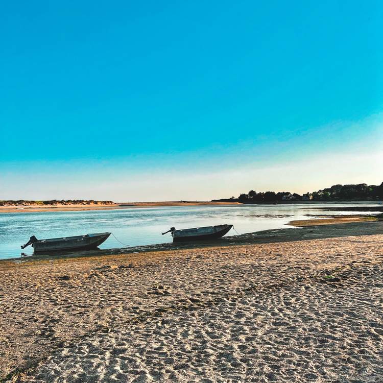Coucher de soleil sur la plage du Letty depuis la Paillotte Iodée Bénodet-photo-page