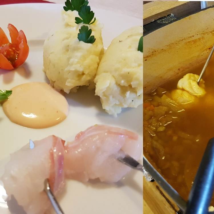 Fondue Oceane lotte le Ranch des Lacs restaurant à Augne-photo-page