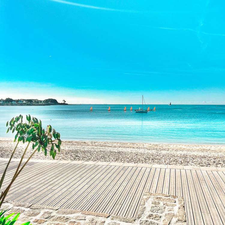La corniche et la grande plage du Trez Bénodet-photo-page