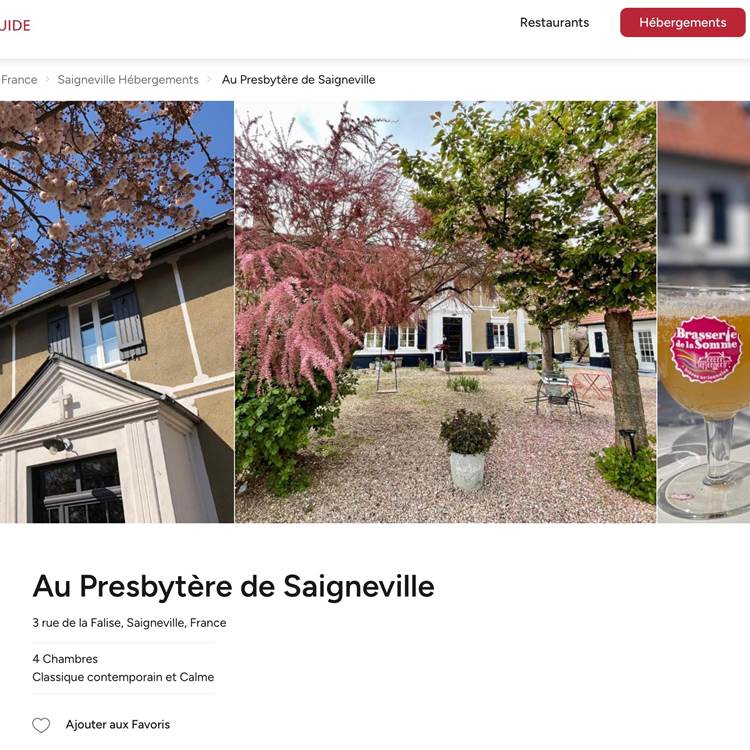 © Guide Michelin (site) et © Au Presbytère de Saigneville (photos)-photo-news