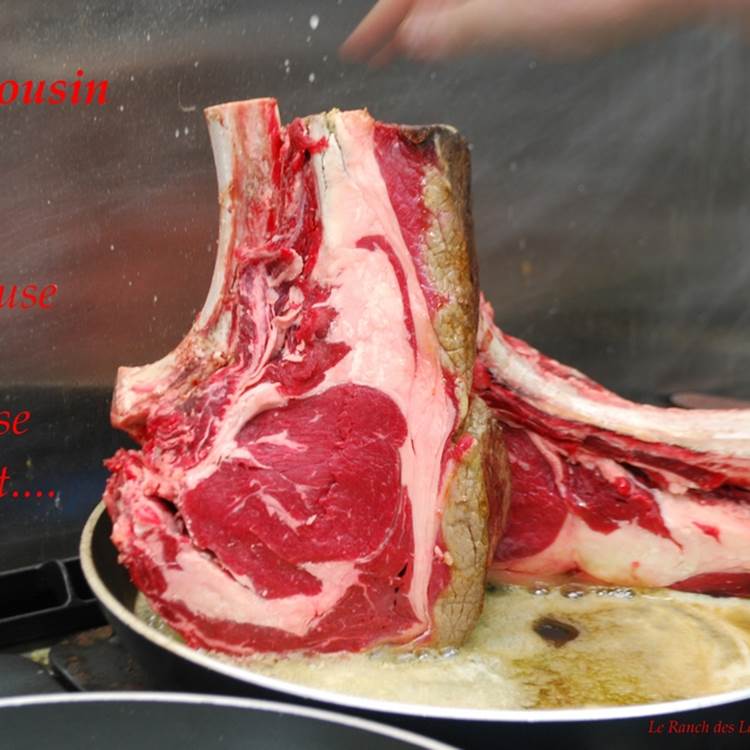 Côte de Boeuf longue maturation réservation 24h avant - restaurant Le Ranch des Lacs-photo-page