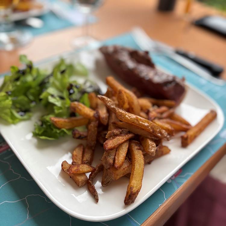 Un bon magret grillé au feu de bois fait par Christophe & ses frites Maison par Brice-photo-page
