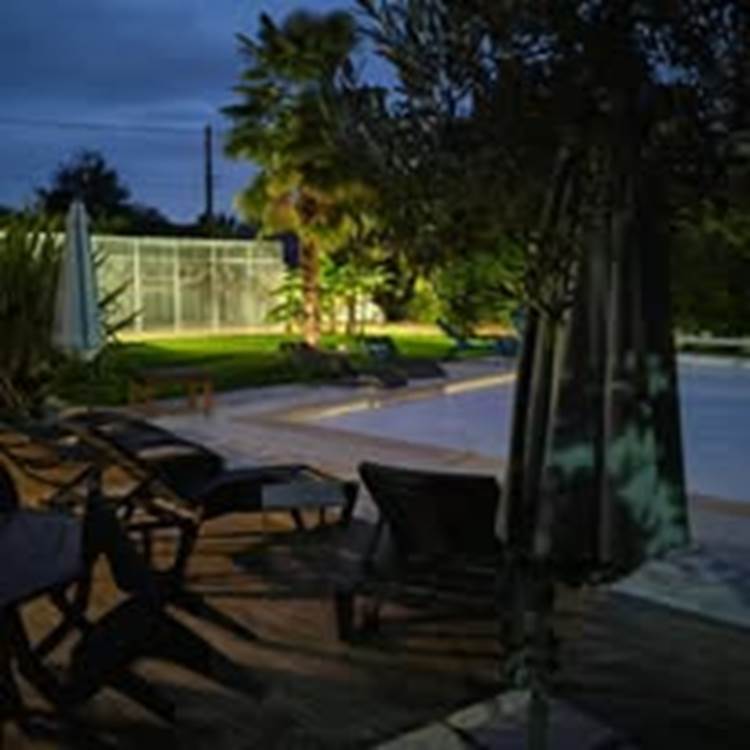 vue sur le jardin depuis le gîte à La Flèche-photo-page