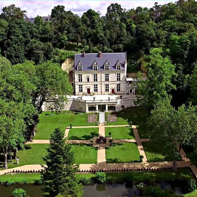 Photo ae´rienne du cha^teau d'amboise