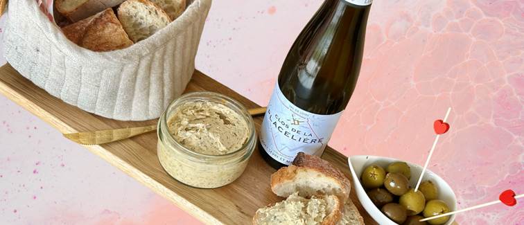 Planche vin blanc et terrine de saumon