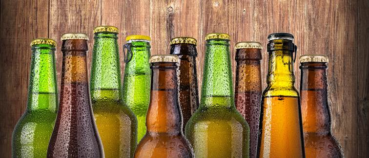 Bieres diverses :  biere blonde, biere brune, biere rubis, biere blanche