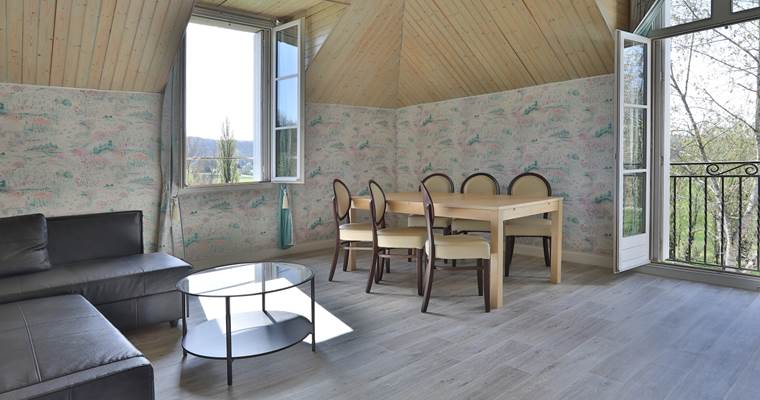 Gîte Privilège Gentilhommière - cuisine séjour salon du 37-39 de 2 à 8 personnes