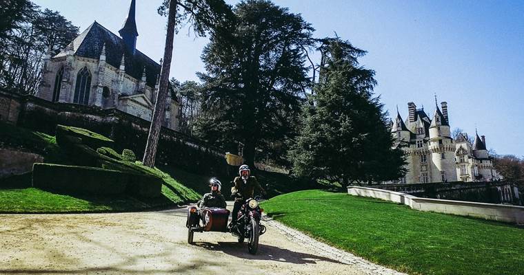 Balade en side-car au château d'Ussé
