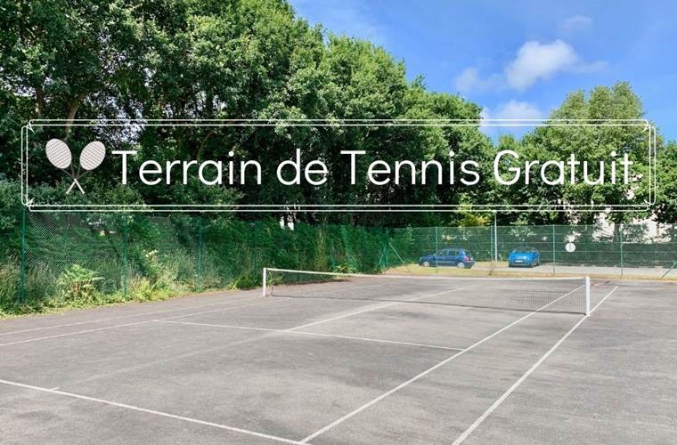 terrain de tennis_vacance_mer_finistere_pas cher_le relecq kerhuon_chien_evea garden_location_plage