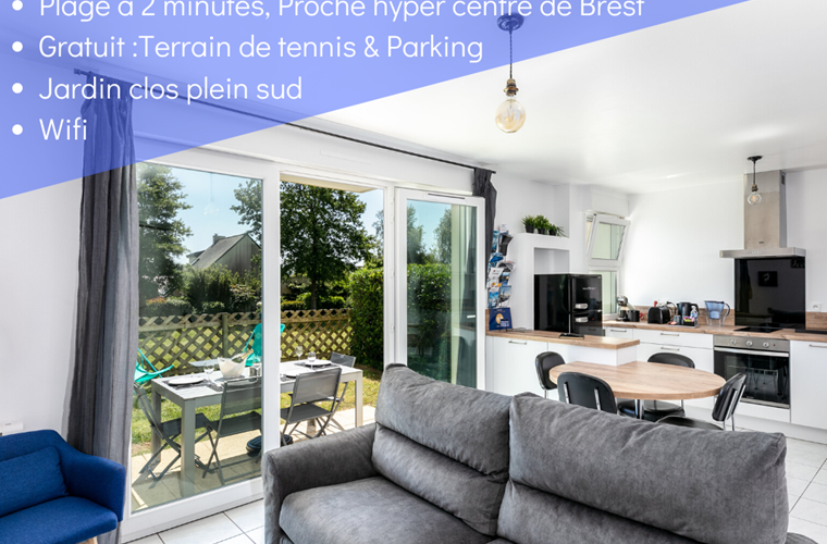 salon_vacance_mer_finistere_pas cher_le relecq kerhuon_chien_evea garden_appartement location