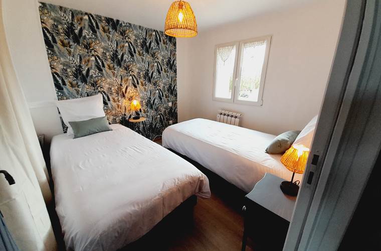 Chambre du bas en mode lits séparés