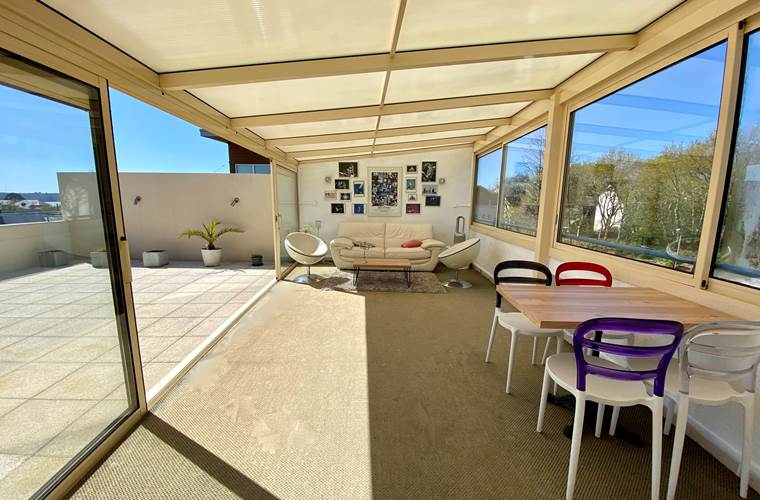 veranda_Rooftop_plage moulin blanc_vacance_mer_finistere_pas cher_le relecq kerhuon_evea _location