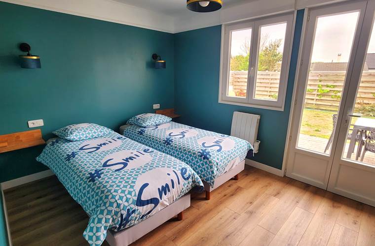Chambre 2 en mode lit double 160x200cm ou deux lits simples 80X200cm