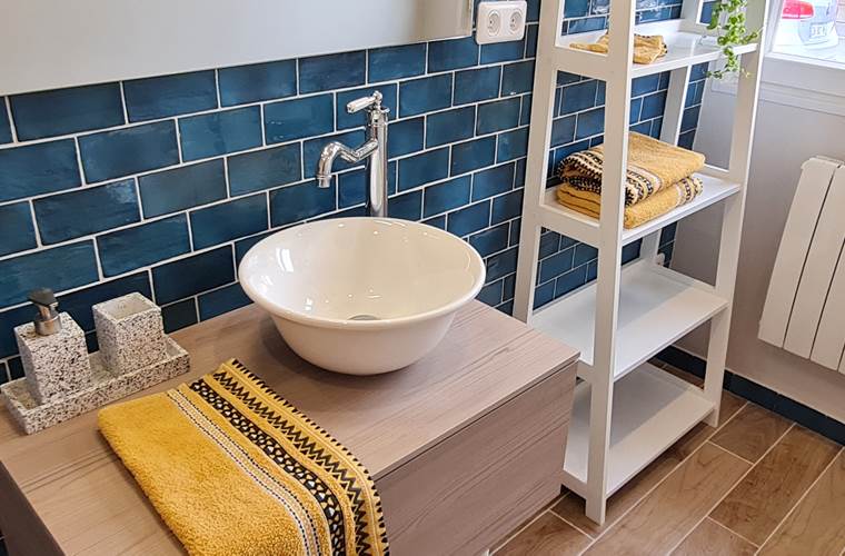 Salle de bain vasque - Maison Ô de Vents