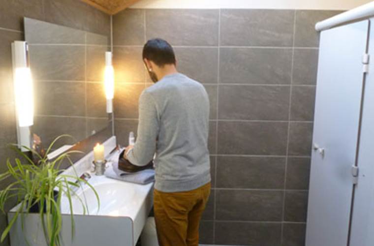 la salle de douche