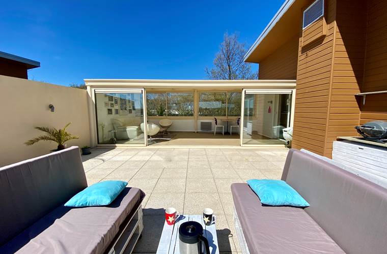 terrasse_Rooftop_plage moulin blanc_vacance_mer_finistere_pas cher_le relecq kerhuon_evea _location
