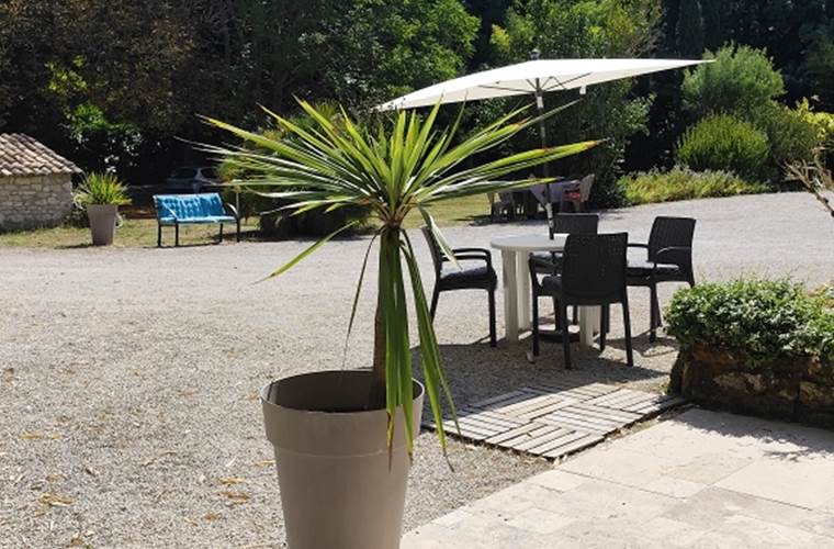 Terrasse du gîte safran