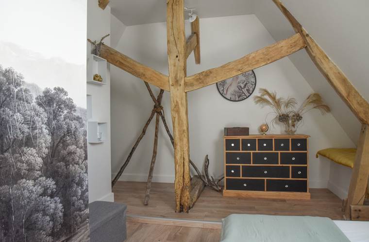 2e chambre lit 160x200 ou 2x 80x200 #ClosSaintJoseph_GiteLesEcuries