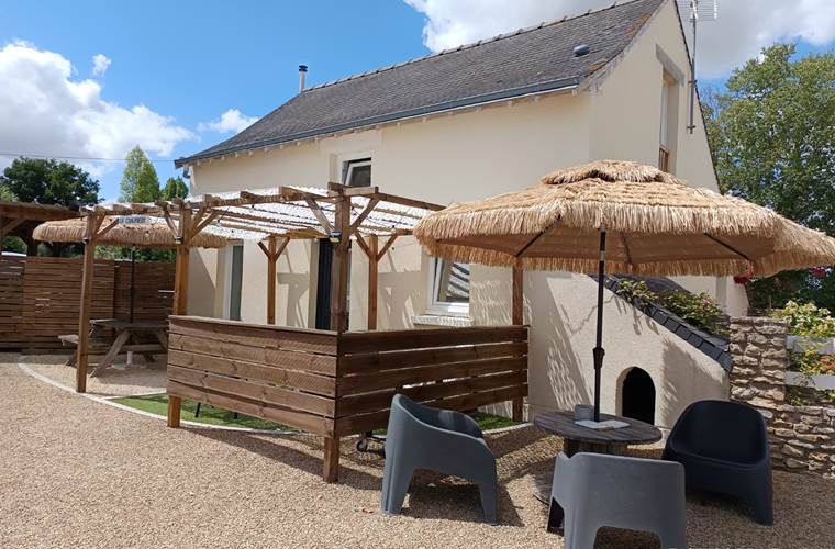 terrasse chaumière-gite-hameau-des-deux-ailes