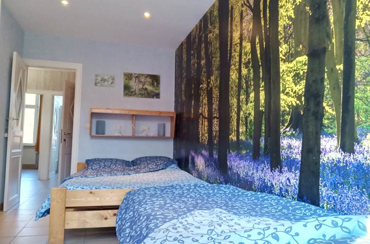 Chambre "printemps" - 12m²- 1 lit 140x200 + 1 lit 90x200