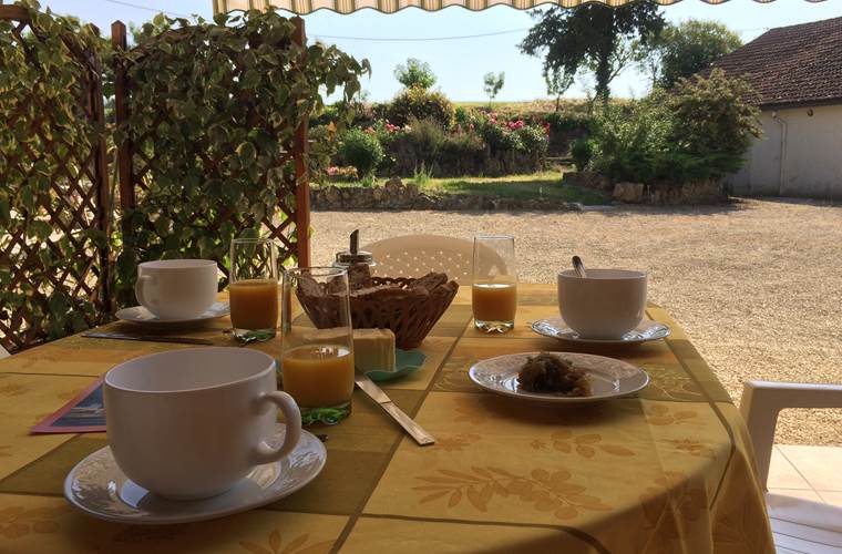 Petit déjeuner au soleil