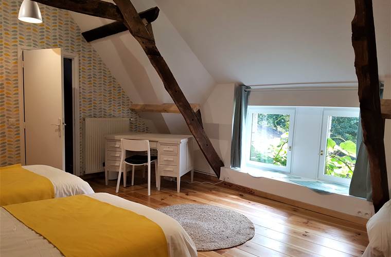 Chambre étage, vue sur la campagne