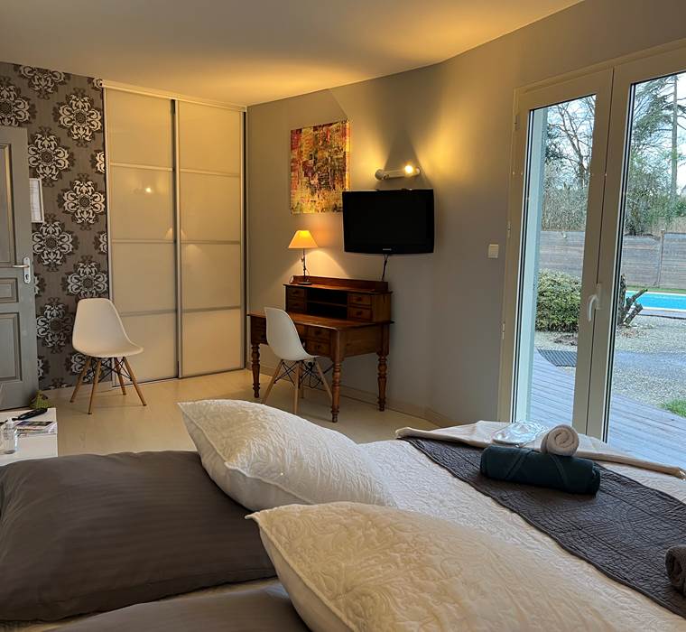 vue sur le bureau de la spacieuse