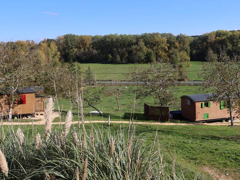 vue des deux roulottes