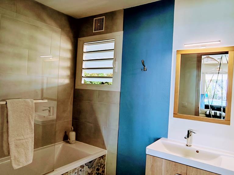 Salle de bains commune + WC séparé (RDC)
