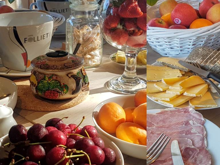 Brunch gourmand Maison d'Hôtes Le Ranch des Lacs 87120 Augne