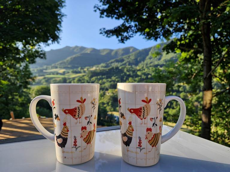 Vue de la terrasse du bas